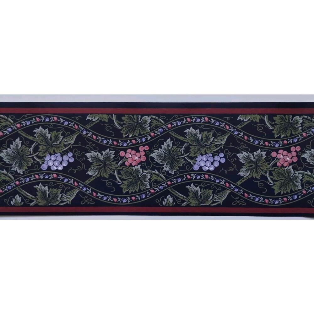 York Pre-pasted Decorative Wall Border - 5 yds - Grapes - Grape Leaves 5 yds